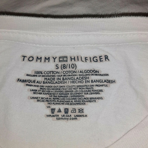Youth Unisex Tommy Hilfiger Chest Logo Long-Sleeve Shirt Sz S 8/10 - Picture 2 of 4